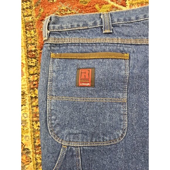 Wrangler Riggs Workwear Carpenter Jeans Relaxed Fit Mens 50 x 30 Work Denim - Picture 2 of 8